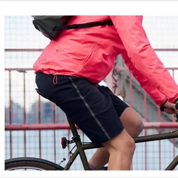 NWT RAPHA Men's Commuter Shorts dark navy blue black sz 30 grey stripe - Picture 1 of 3